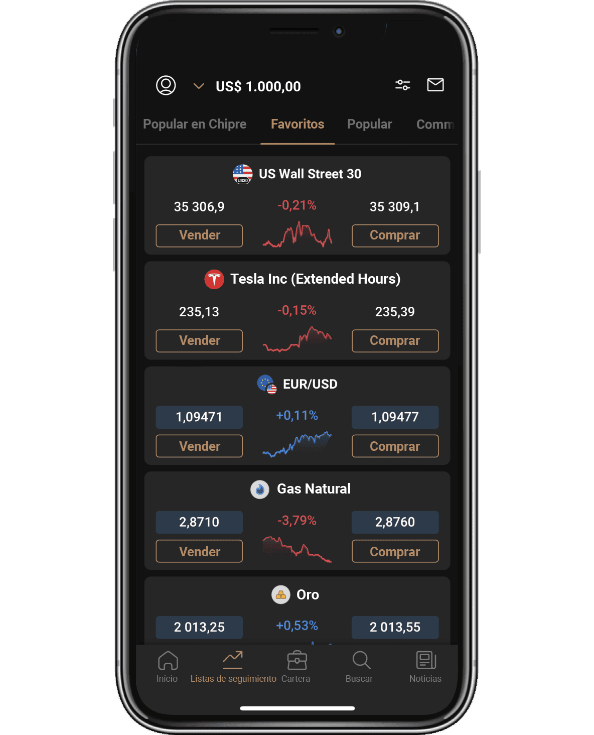 Aplicaciones móviles de Capital.com