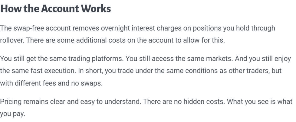 Cuenta swap-free de TabTrade