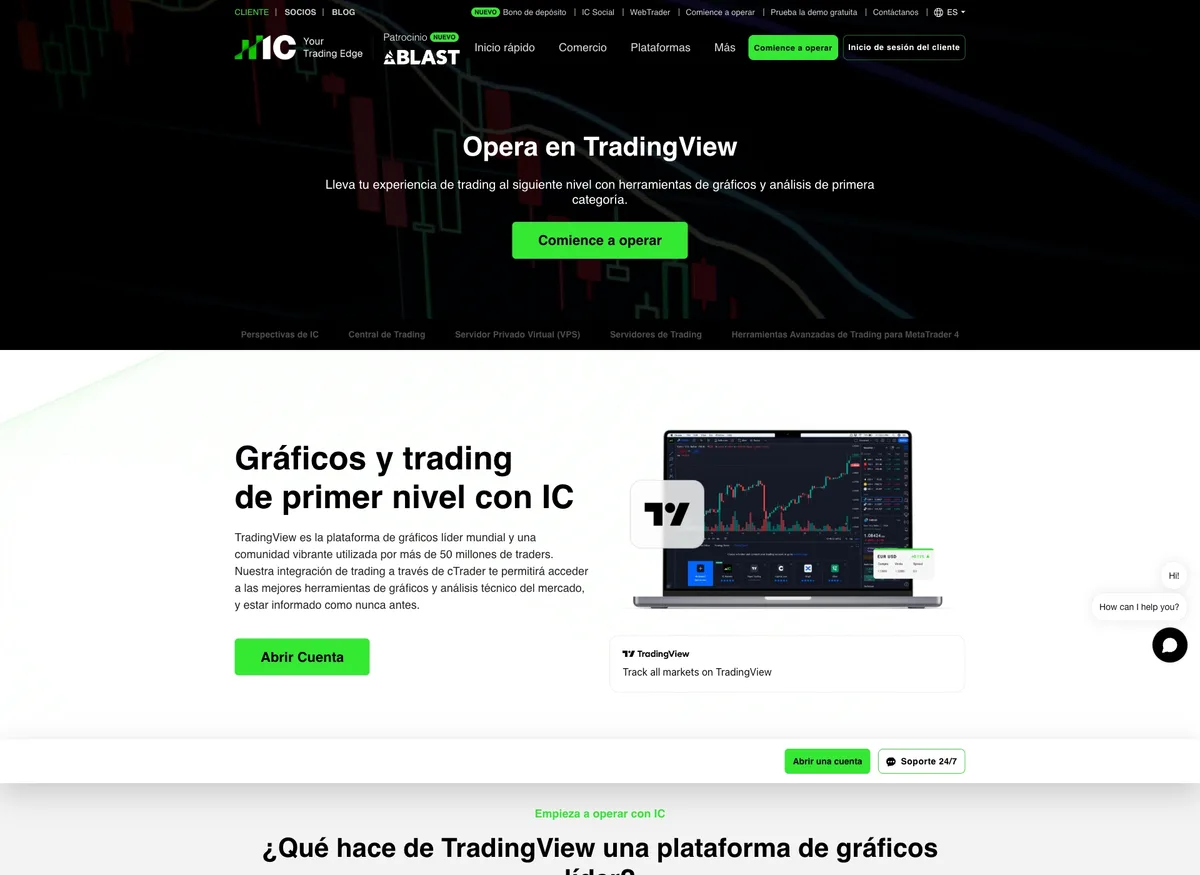Página de plataformas de trading de IC Markets en septiembre de 2026