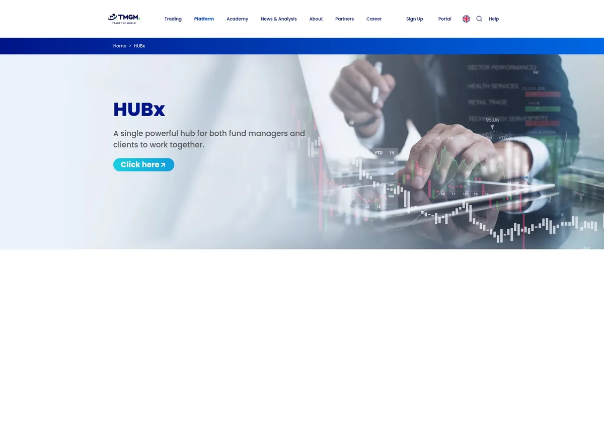 Página de plataformas de trading de TMGM en septiembre de 2026