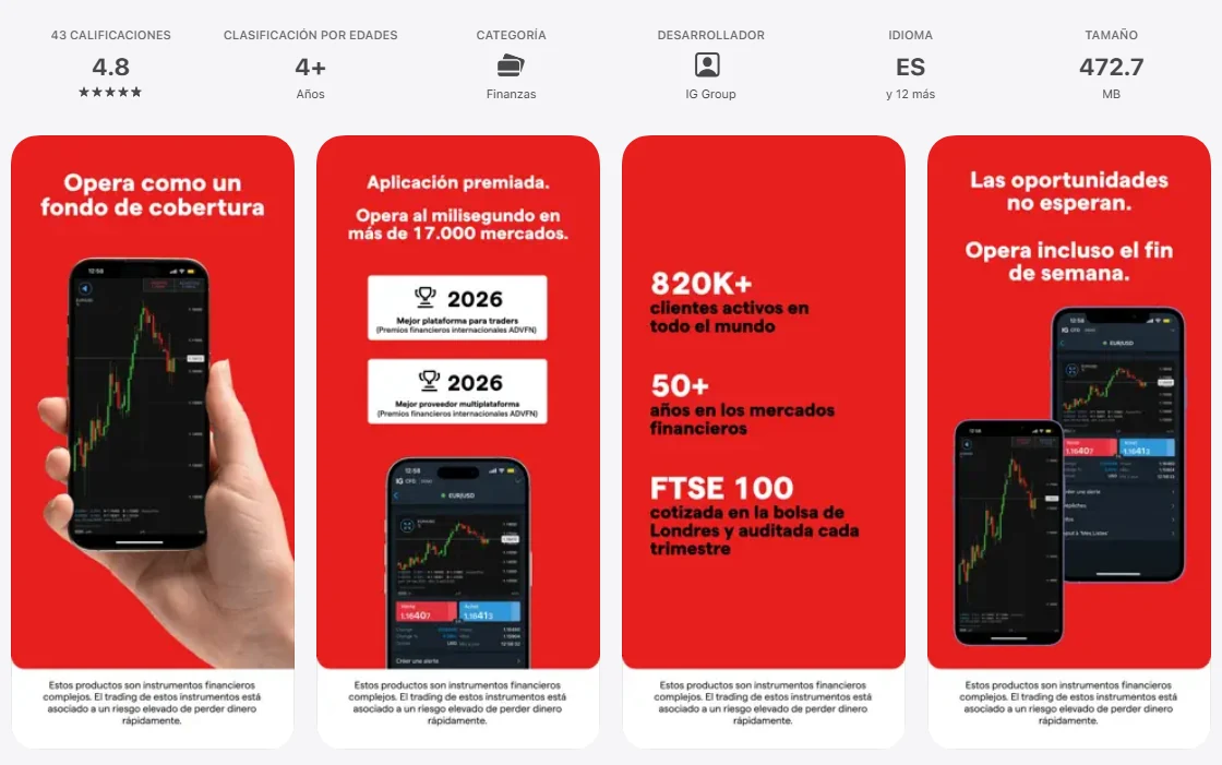 Ficha de la App Store de México de la aplicación de IG, capturada el 1 oct 2026.