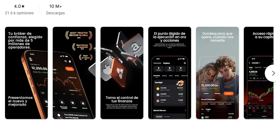 Ficha de Google Play de la aplicación de Vantage tal como se ve en México, capturada el 1 oct 2026.