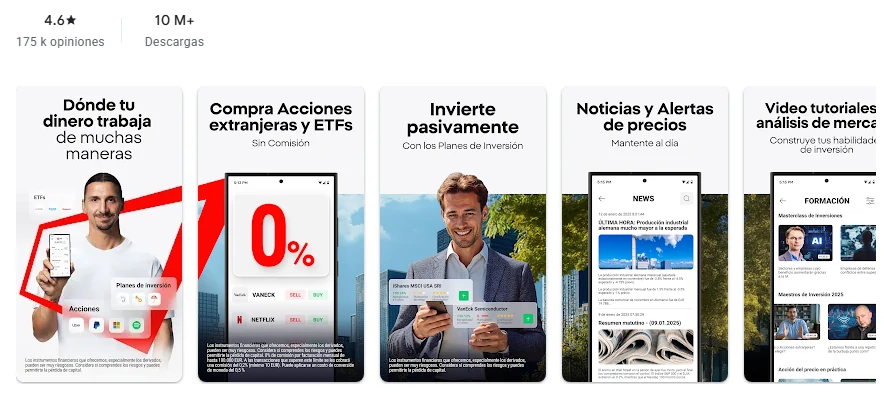 Ficha de Google Play de la aplicación de XTB tal como se ve en México, capturada el 1 oct 2026.