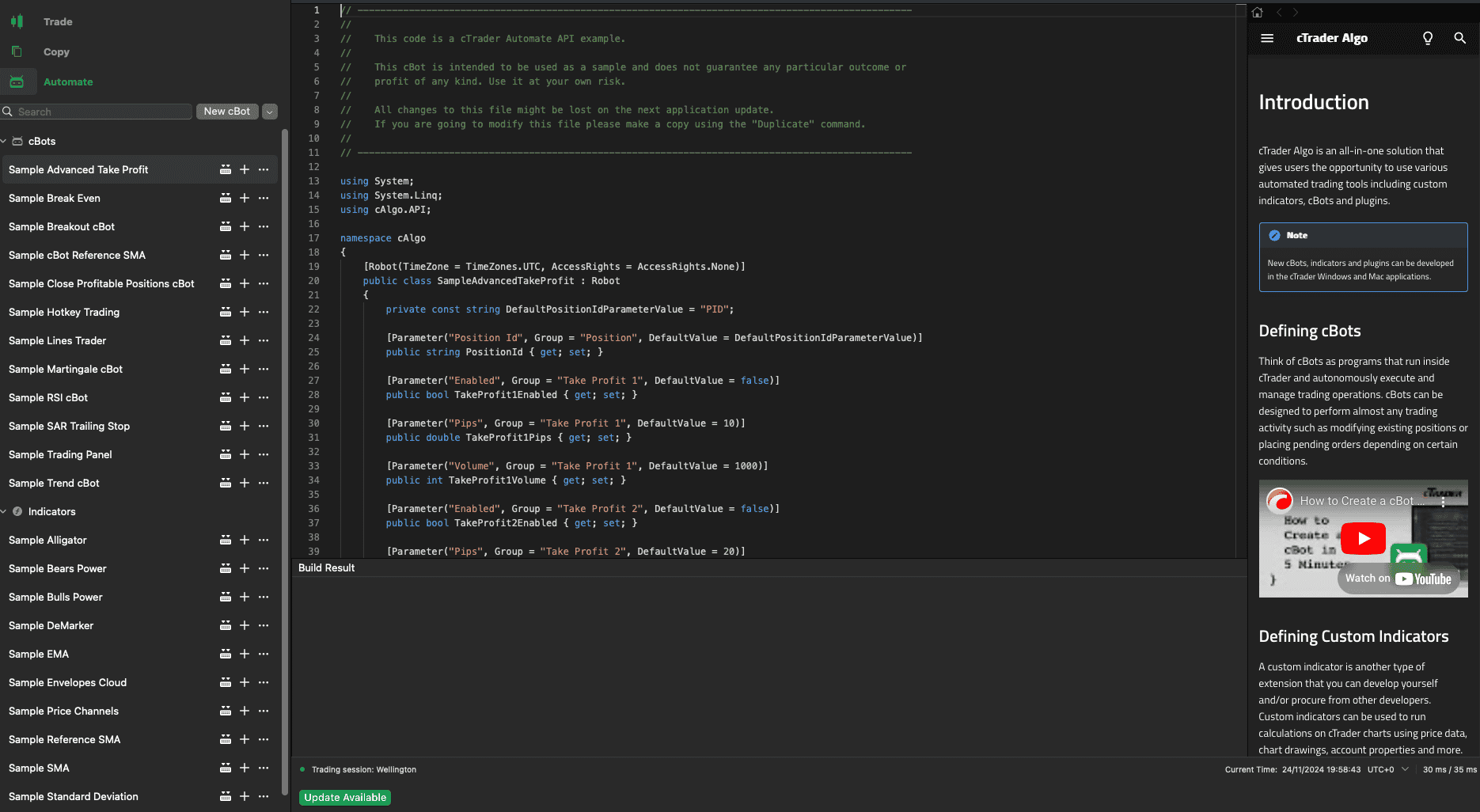 Programe indicadores personalizados en cTrader