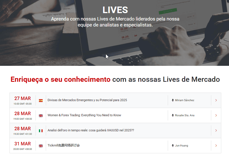 Webinar da Tickmill