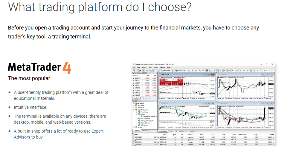 plataformas de trading MT4