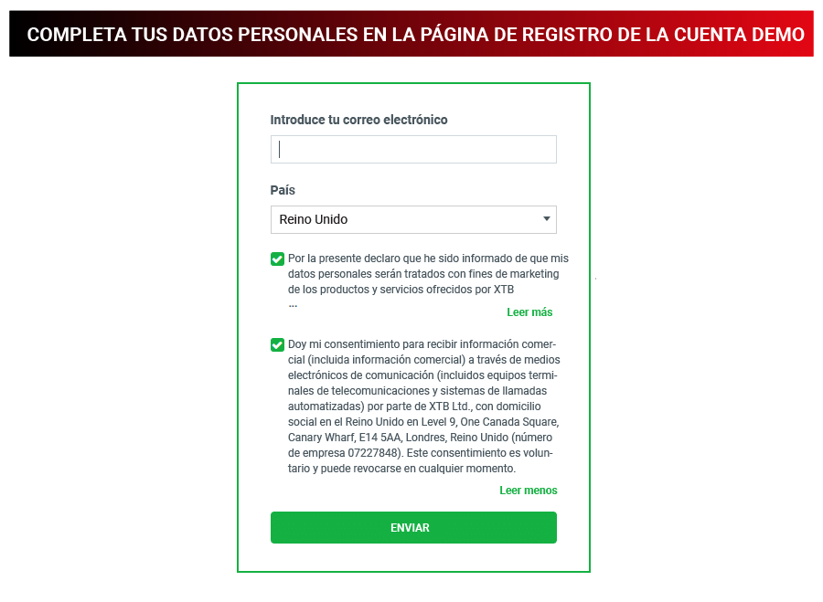 Facilidad para Abrir una Cuenta xtb