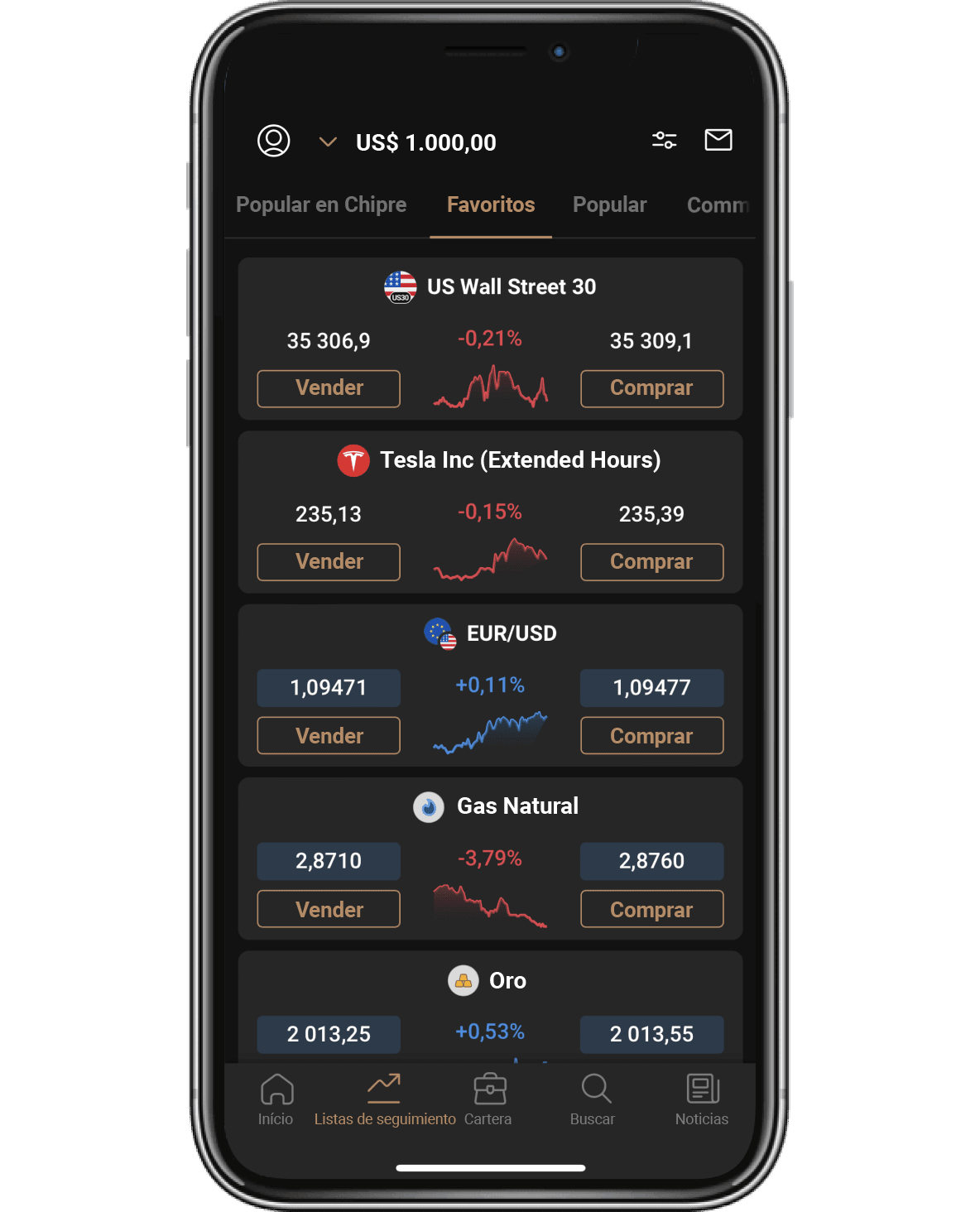Aplicaciones móviles de Capital.com