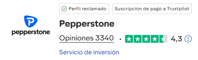Pepperstone TrustPilot Score