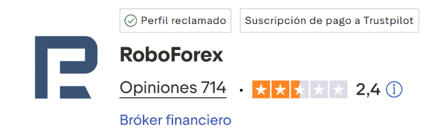 RoboForex TrustPilot Score