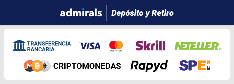 admirals deposito y Retiro