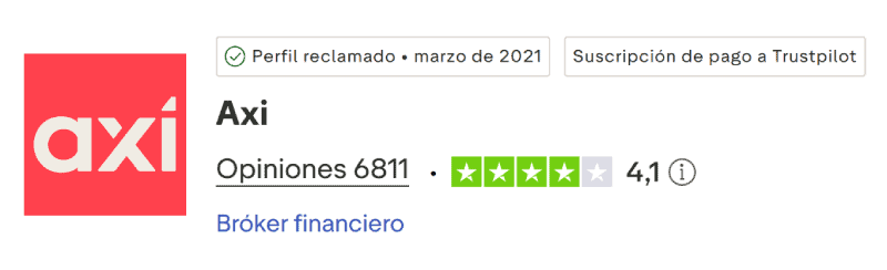 Axi Trustpilot