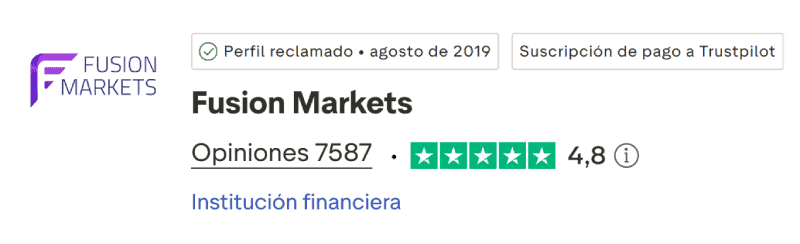 Fusion Markets Trustpilot