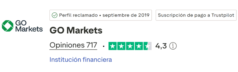 GO Markets Trustpilot