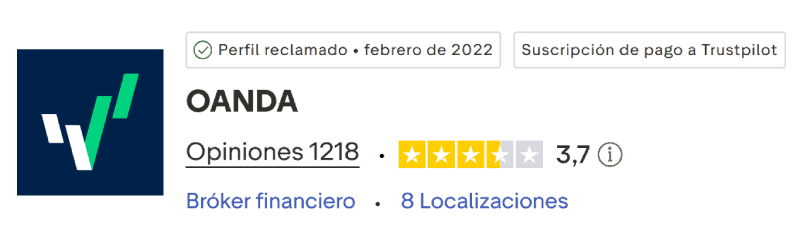 OANDA Trustpilot