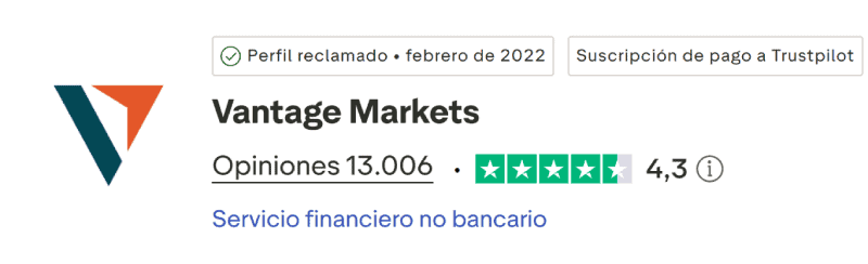 Vantage Trustpilot